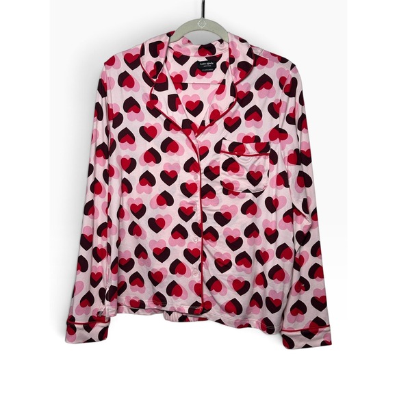 Kate Spade New York Other - Kate Spade New York Women's Heart Print Pajama Set Pink Red Size Medium